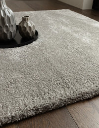 Silver Solid Plush Shag Rug - Image 4