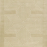 Simbus Beige Geometric Hand-Tufted Wool Rug - Image 1