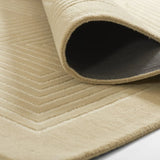Simbus Beige Geometric Hand-Tufted Wool Rug - Image 2