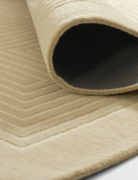 Simbus Beige Geometric Hand-Tufted Wool Rug - Image 2