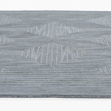 Simbus Blue Geometric Hand-Tufted Wool Rug - Image 3