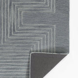 Simbus Blue Geometric Hand-Tufted Wool Rug - Image 4