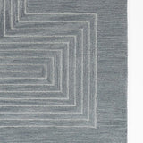 Simbus Blue Geometric Hand-Tufted Wool Rug - Image 5