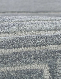 Simbus Blue Geometric Hand-Tufted Wool Rug - Image 8