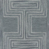 Simbus Blue Geometric Hand-Tufted Wool Rug - Image 9