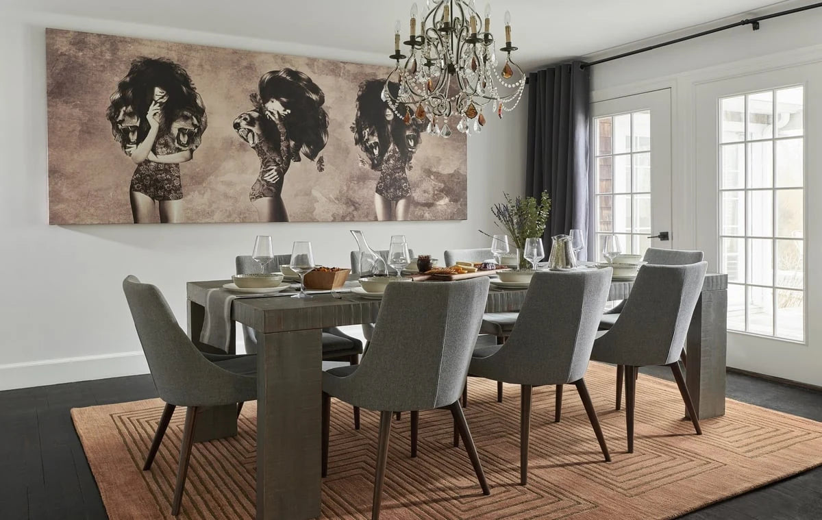 Simbus Copper Geometric Hand-Tufted Wool Rug - Image 1