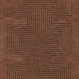 Simbus Copper Geometric Hand-Tufted Wool Rug - Image 2