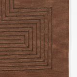Simbus Copper Geometric Hand-Tufted Wool Rug - Image 3