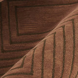 Simbus Copper Geometric Hand-Tufted Wool Rug - Image 6