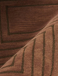 Simbus Copper Geometric Hand-Tufted Wool Rug - Image 6