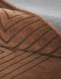 Simbus Copper Geometric Hand-Tufted Wool Rug - Image 7