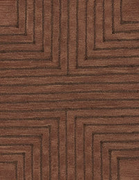 Simbus Copper Geometric Hand-Tufted Wool Rug - Image 8