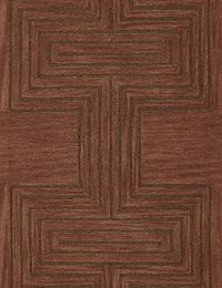 Simbus Copper Geometric Hand-Tufted Wool Rug - Image 9