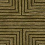 Simbus Green Geometric Hand-Tufted Wool Rug - Image 6