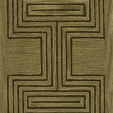 Simbus Green Geometric Hand-Tufted Wool Rug - Image 9