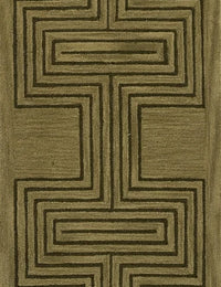 Simbus Green Geometric Hand-Tufted Wool Rug - Image 9