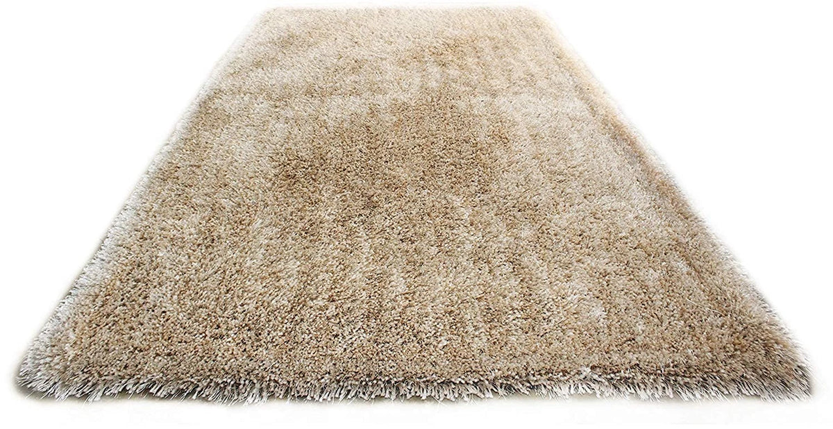 Skin Beige Solid Plush Shag Rug - Image 2