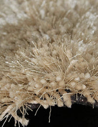 Skin Beige Solid Plush Shag Rug - Image 4