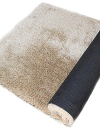 Skin Beige Solid Plush Shag Rug - Image 6