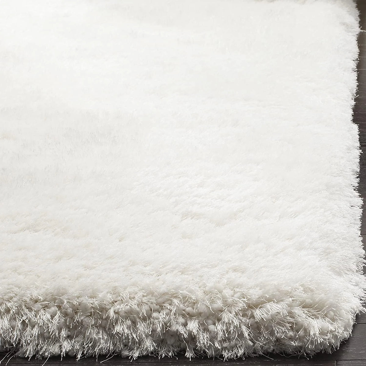 Snow White Solid Plush Shag Rug - Image 2