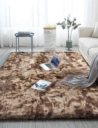 Sour Beige Ombre Collection Plush Shag Rug - Image 1