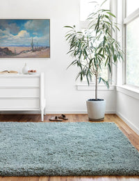 Spa Solid Plush Shag Rug - Image 1