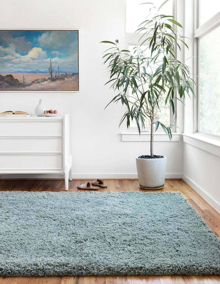 Spa Solid Plush Shag Rug - Image 1
