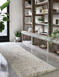 Space Grey Solid Plush Shag Rug - Image 3
