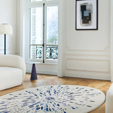 Splatter Oval Hand-Tufted Wool Rug Oval Rug - Image 1