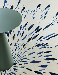 Splatter Oval Hand-Tufted Wool Rug Oval Rug - Image 2