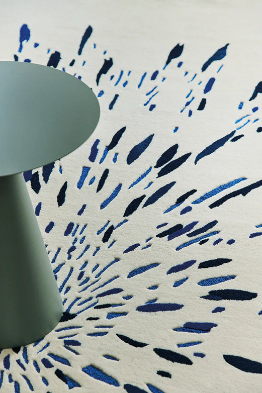 Splatter Oval Hand-Tufted Wool Rug Oval Rug - Image 2