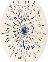 Splatter Oval Hand-Tufted Wool Rug Oval Rug - Image 3