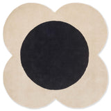 Spot Ecru Black Irregular Hand-Tufted Wool Rug - Image 1