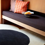 Spot Ecru Black Irregular Hand-Tufted Wool Rug - Image 2