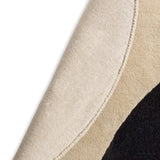 Spot Ecru Black Irregular Hand-Tufted Wool Rug - Image 4