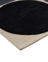 Spot Square Blue Navy Abstract Hand-Tufted Wool Rug - Image 5