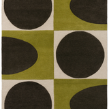 Spotball Walnut Lichen Abstract Hand-Tufted Wool Rug - Image 1