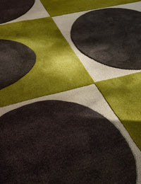 Spotball Walnut Lichen Abstract Hand-Tufted Wool Rug - Image 2