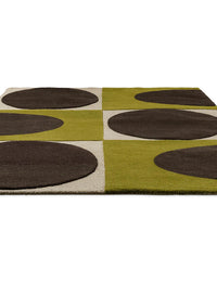 Spotball Walnut Lichen Abstract Hand-Tufted Wool Rug - Image 3