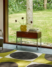 Spotball Walnut Lichen Abstract Hand-Tufted Wool Rug - Image 4