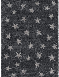 Star Dark Grey Modern Plush Shag Rug - Image 4
