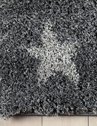 Star Dark Grey Modern Plush Shag Rug - Image 5