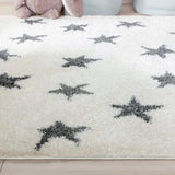 Star Ivory Grey Modern Plush Shag Rug - Image 2