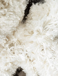 Star Ivory Grey Modern Plush Shag Rug - Image 3