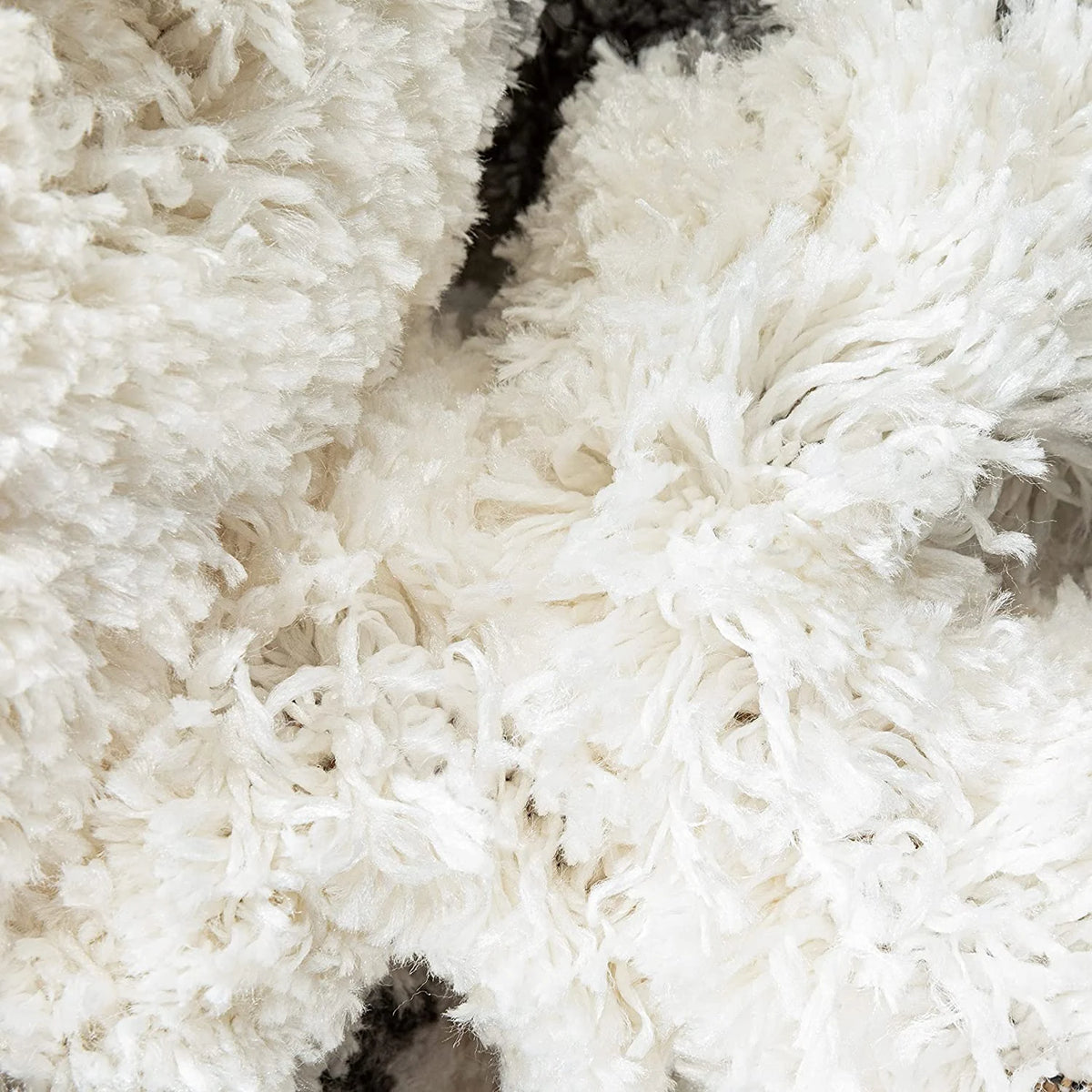 Star Ivory Grey Modern Plush Shag Rug - Image 3