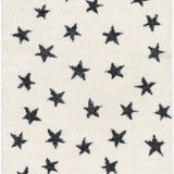 Star Ivory Grey Modern Plush Shag Rug - Image 4