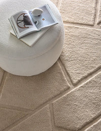 Stasy Cream Geometric Hand-Tufted Wool Rug - Image 2