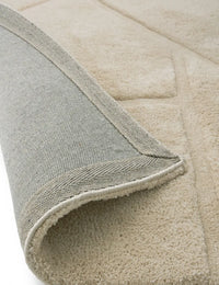 Stasy Cream Geometric Hand-Tufted Wool Rug - Image 4