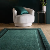Stasy Dark Green Geometric Hand-Tufted Wool Rug - Image 1