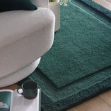 Stasy Dark Green Geometric Hand-Tufted Wool Rug - Image 2